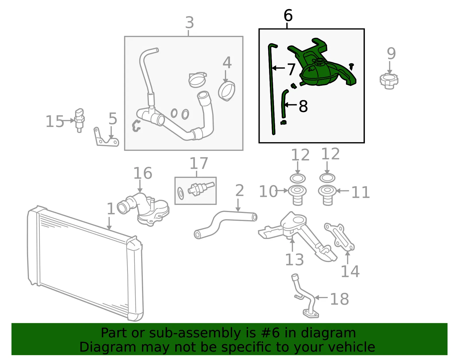 Radiator Surge Tank - GM (22892637) - view 6