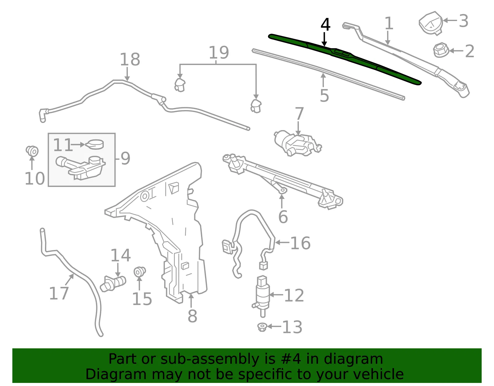 Wiper Blade - GM (22905714) - view 2