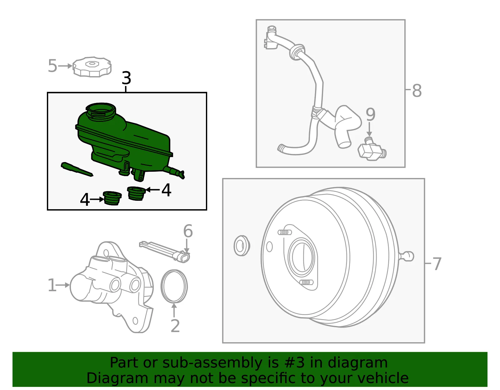 Brake Master Cylinder Reservoir - GM (22909763) - view 2