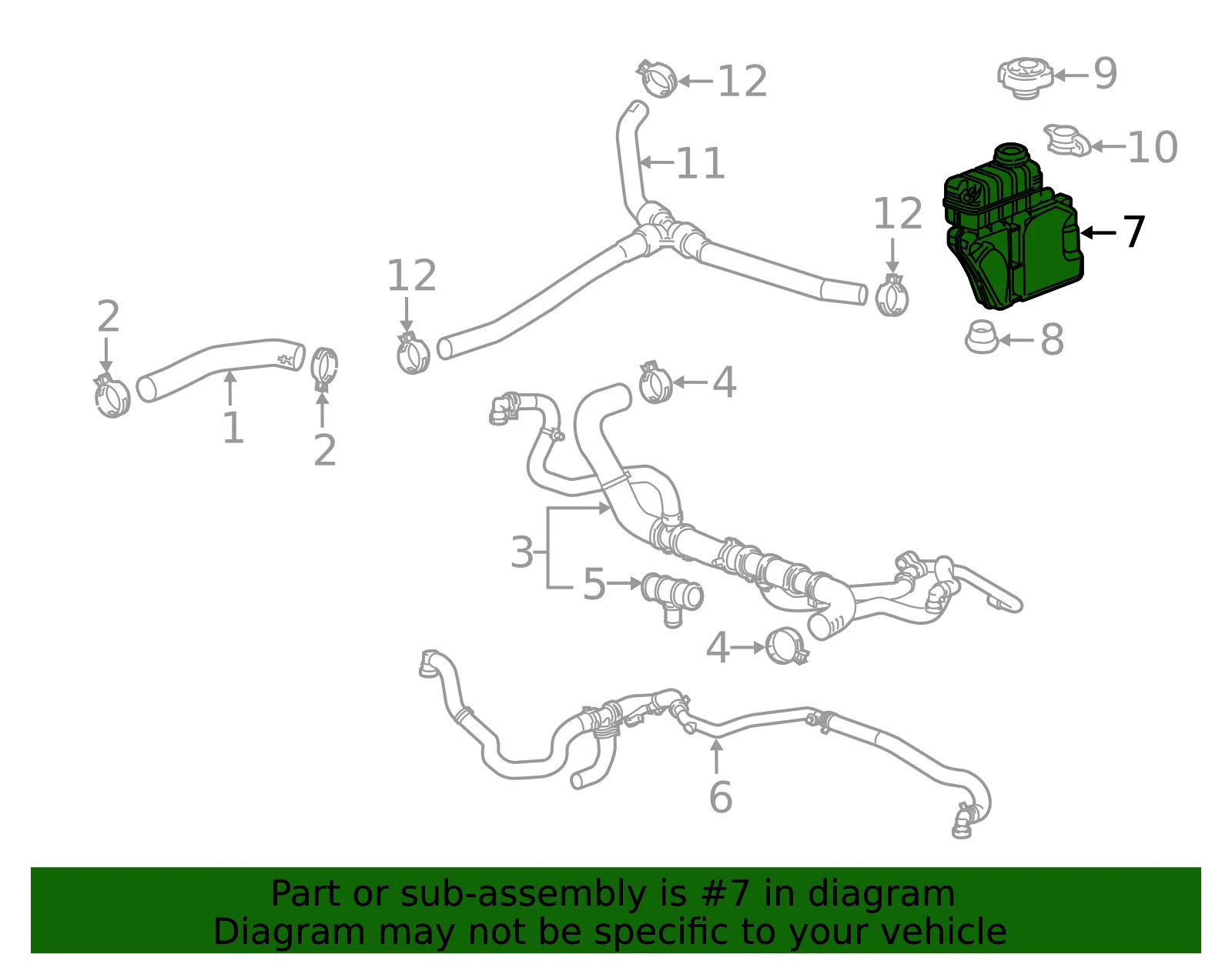 Radiator Surge Tank - GM (22948113) - view 8