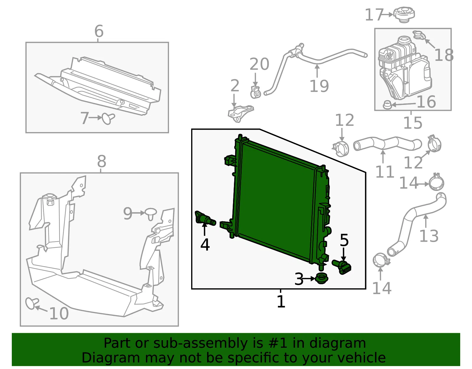 Radiator - GM (23452328) - view 7