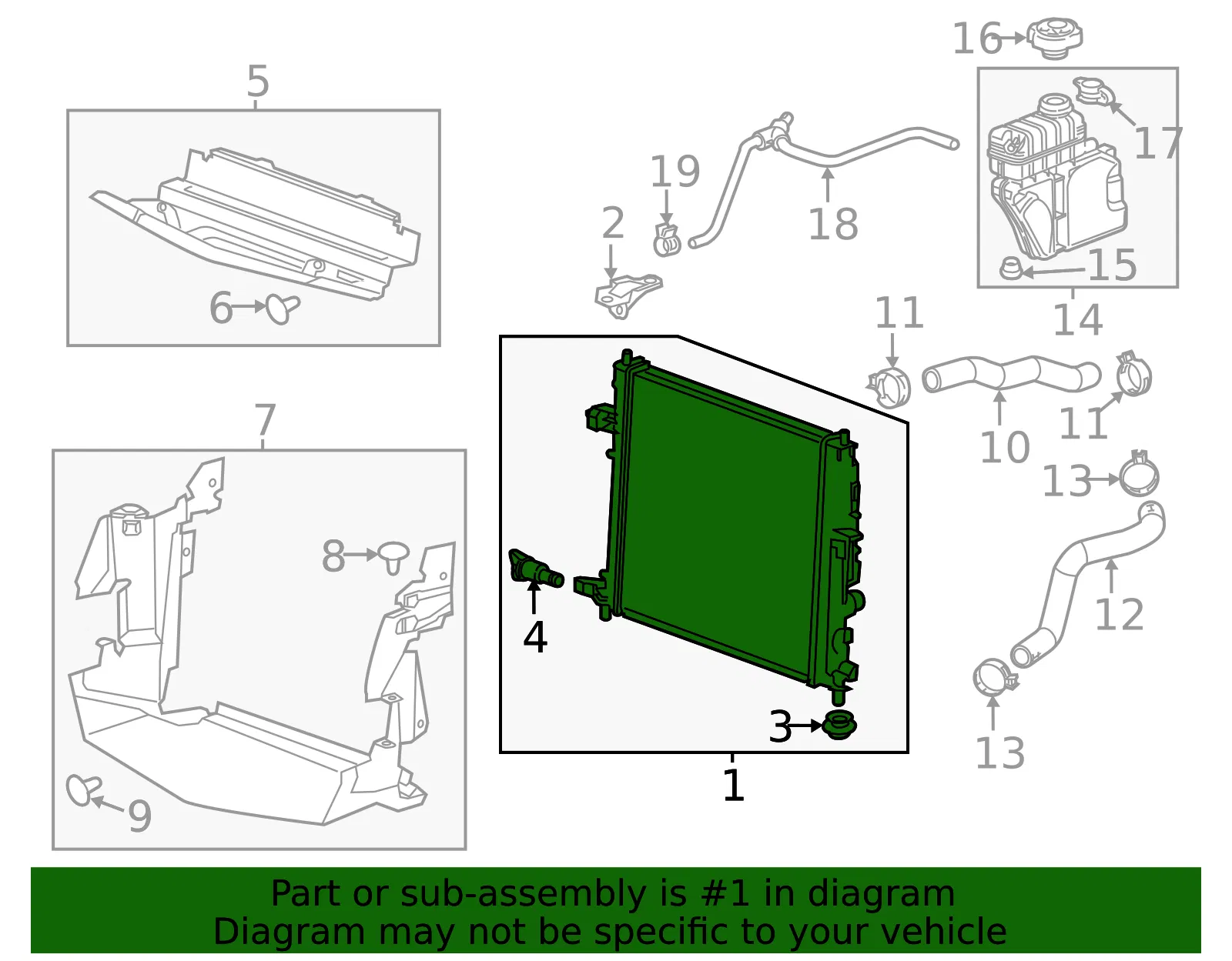Radiator - GM (22966124) - view 6
