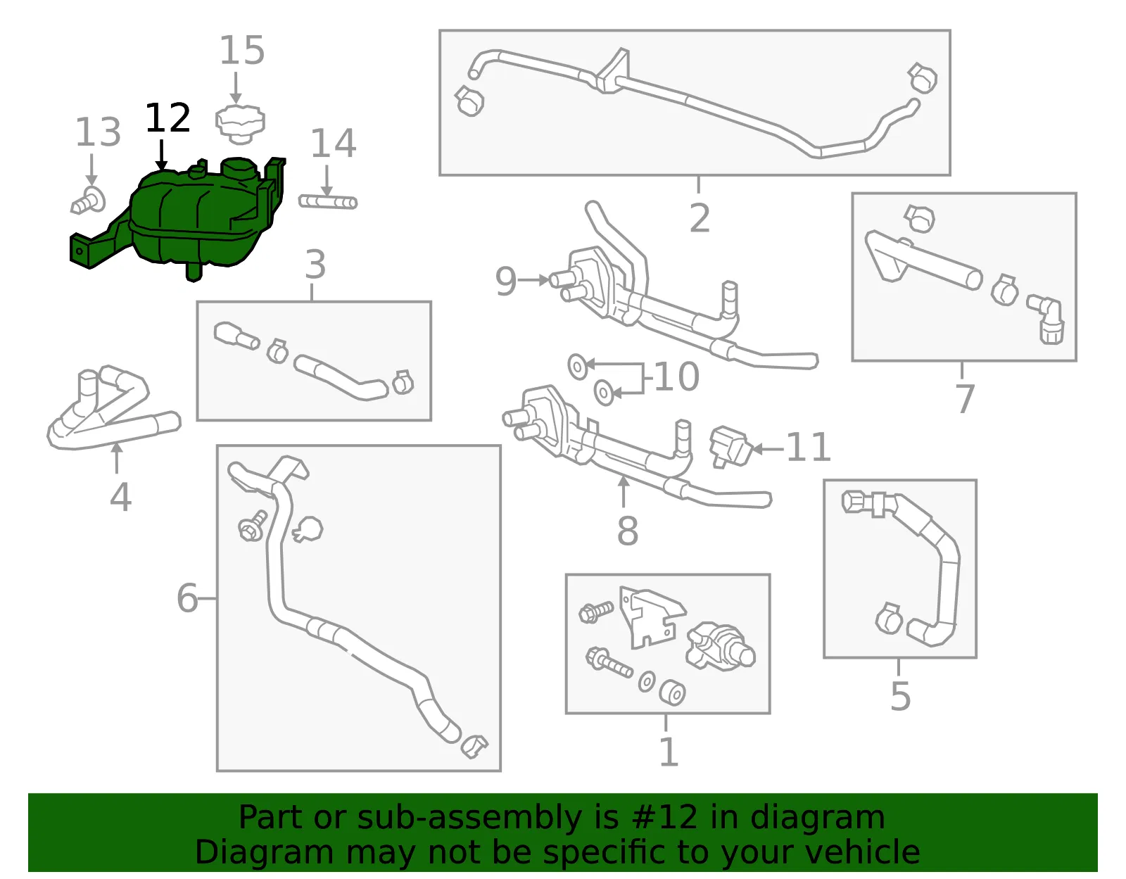 Radiator Surge Tank - GM (22970513) - view 4