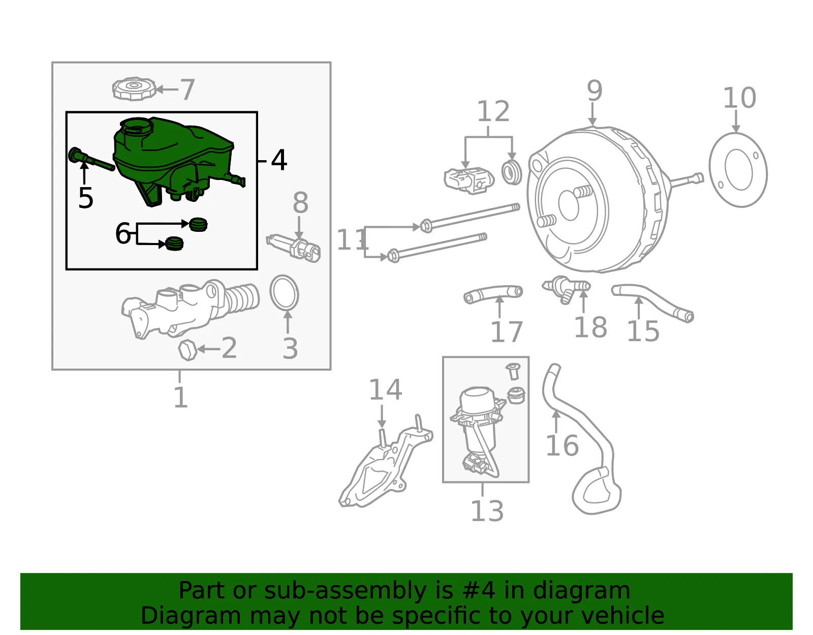 Brake Master Cylinder Reservoir - GM (22986917) - view 4