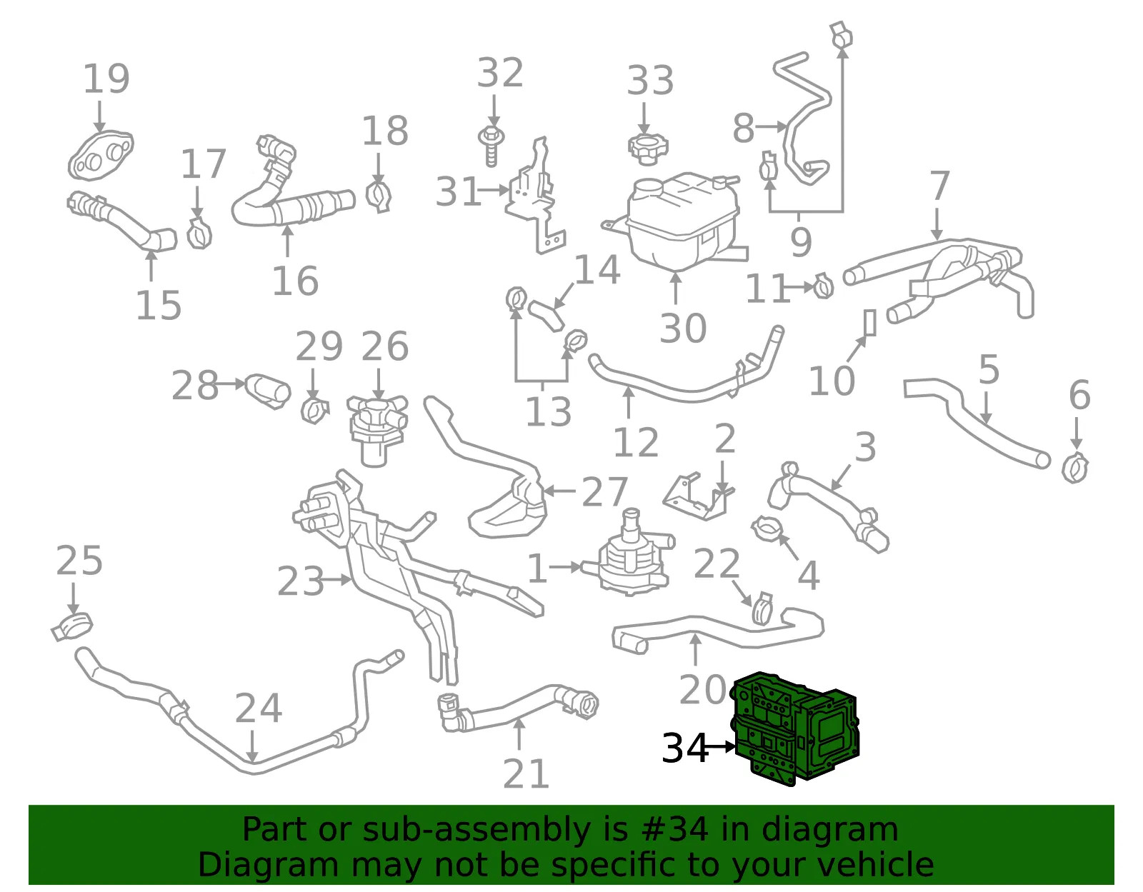Heater Coolant Heater - GM (23118979) - view 3