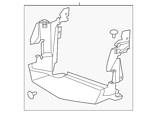 Lower Radiator Air Baffle - GM (23124766) - view 3