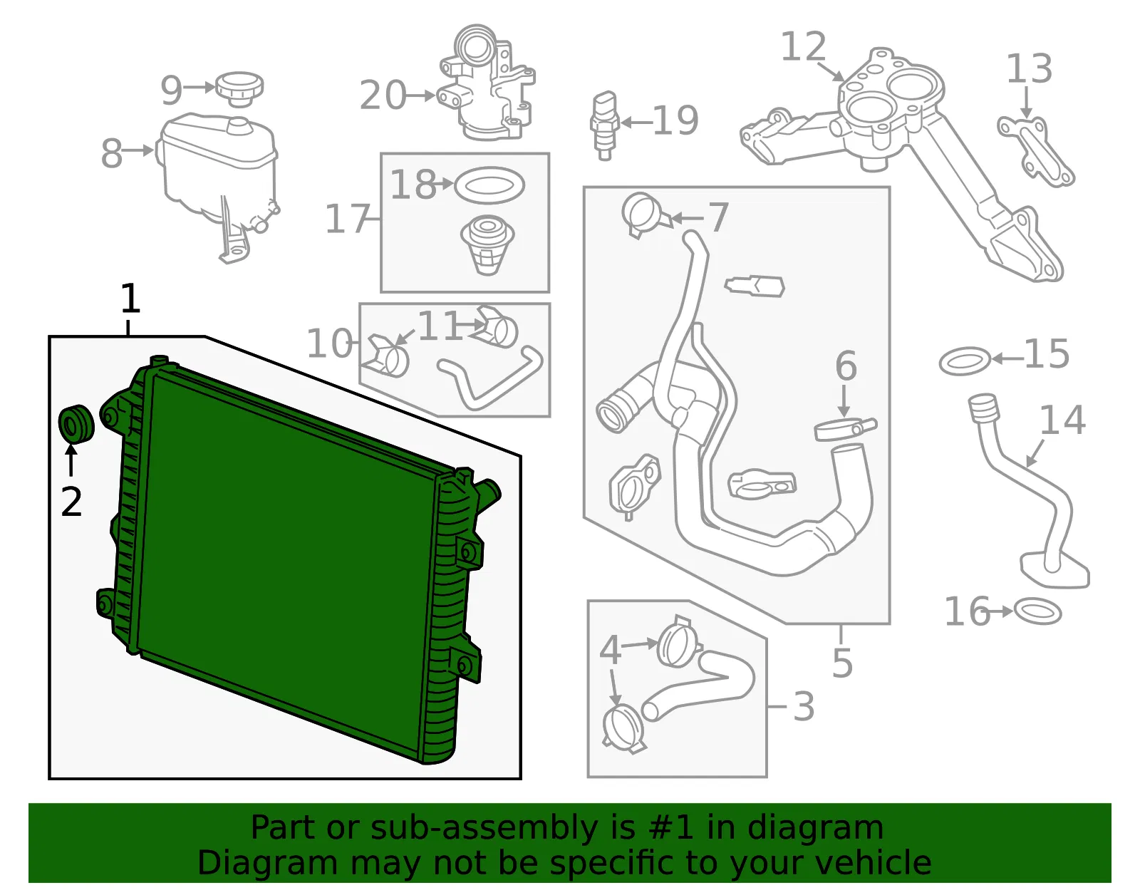 Radiator - GM (23172440) - view 5