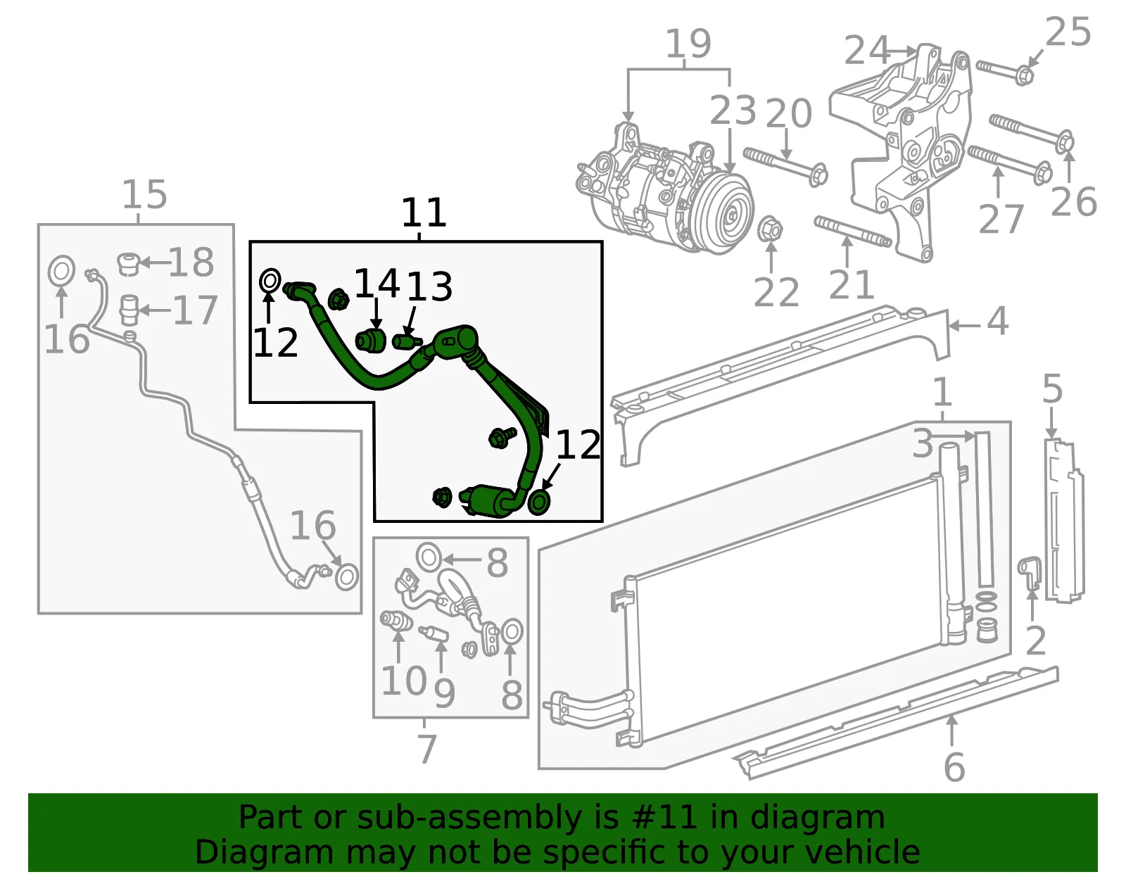 A/C Compressor Hose - ACDelco (84459872) - view 2
