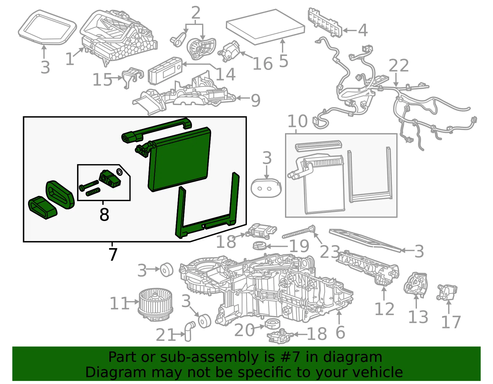 Air Conditioning Evaporator Core - GM (23281450) - view 5