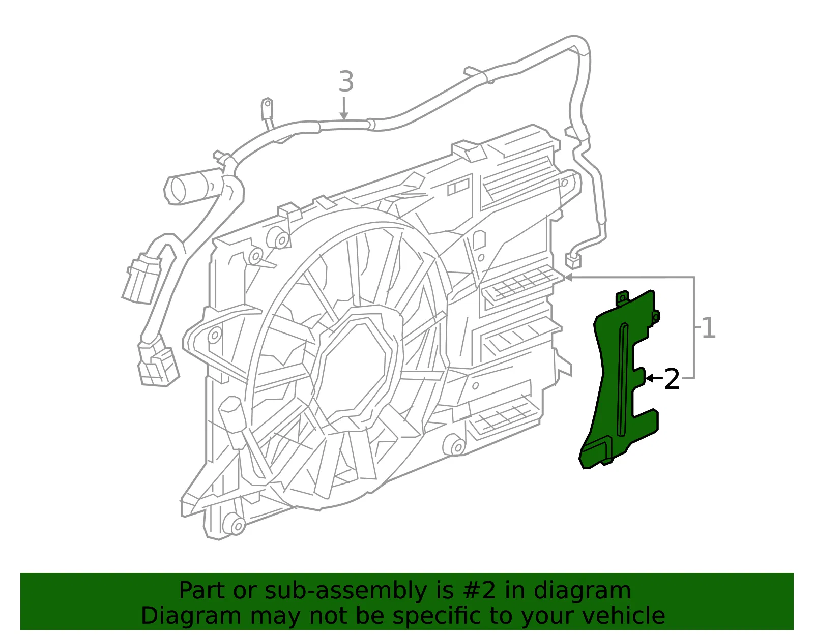 Engine Cooling Fan Heat Shield - GM (23336321) - view 3