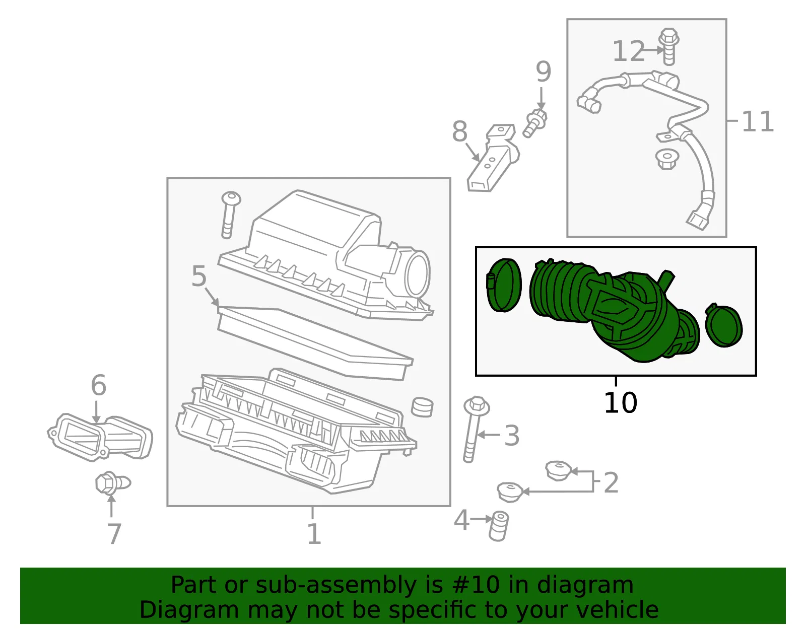 Air Cleaner Outlet Duct - GM (23344071) - view 3