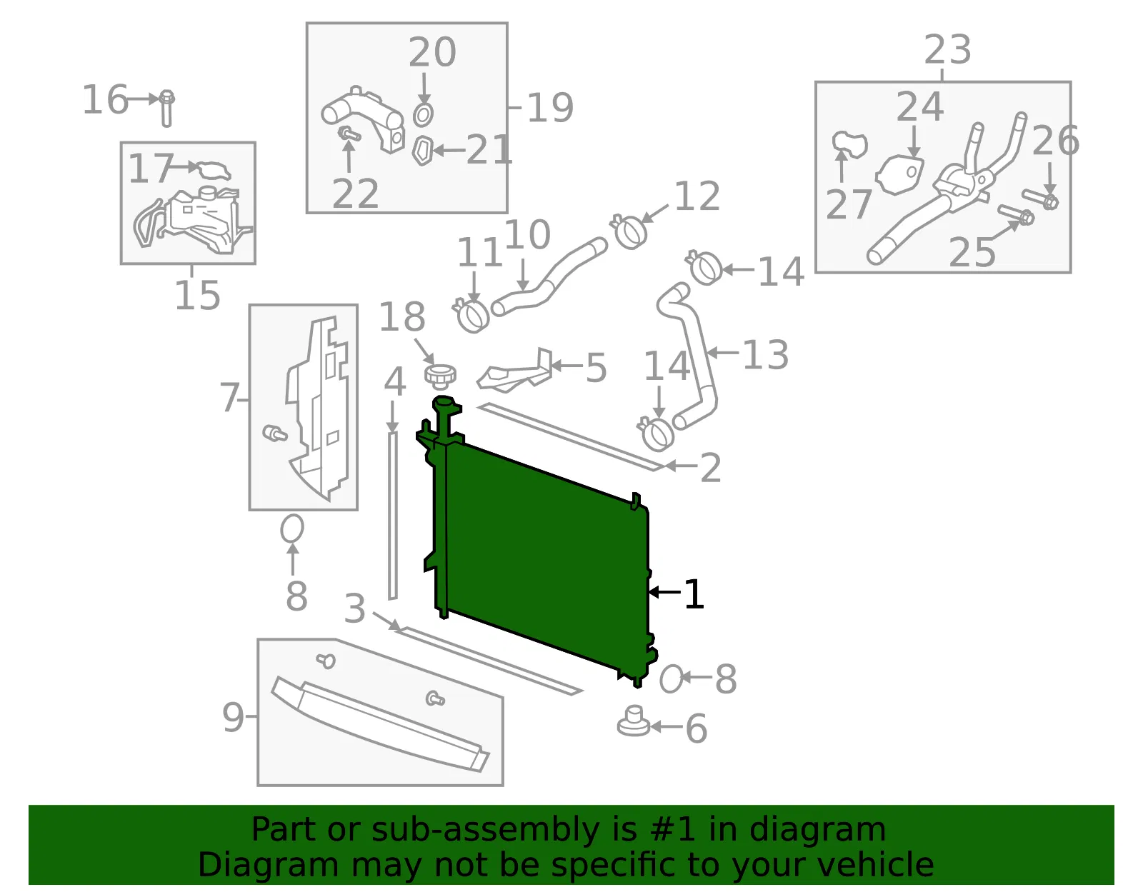 Radiator - GM (23347008) - view 4