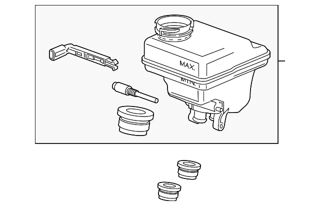 Brake Master Cylinder Reservoir - GM (23352393) - view 4