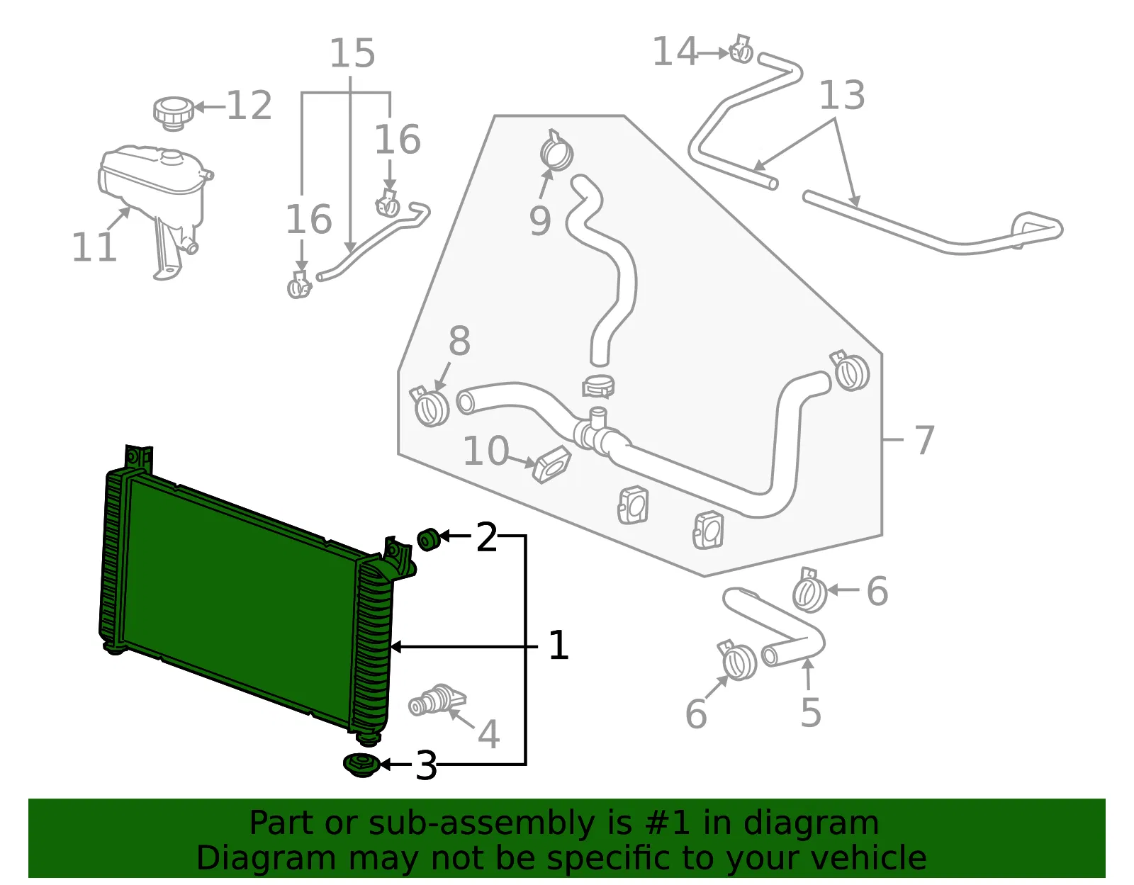 Radiator - GM (84186716) - view 7
