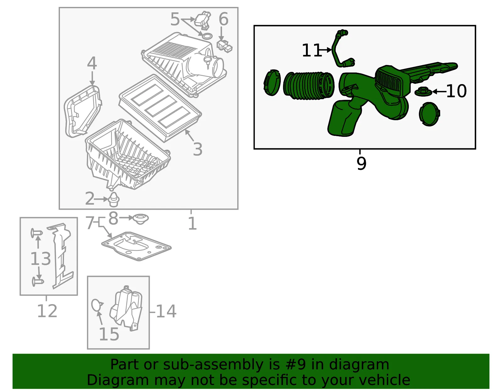 Air Cleaner Outlet Duct - GM (23433912) - view 4