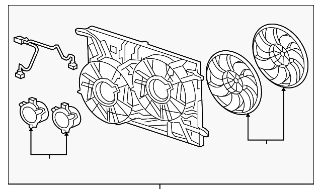 Engine Cooling Fan Assembly - GM (23434158) - view 6