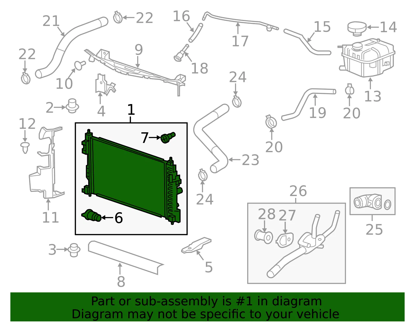 Radiator - GM (23453634) - view 3
