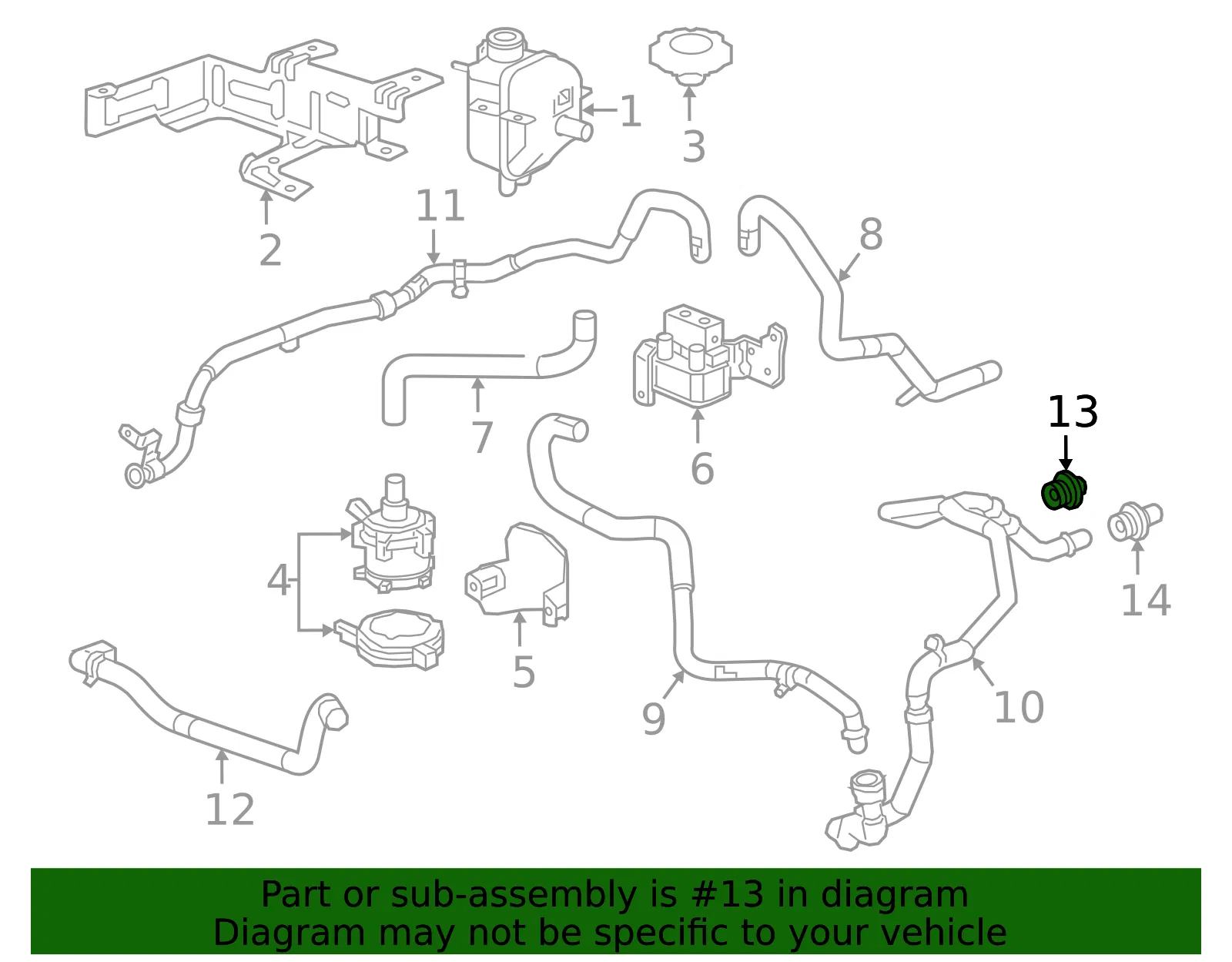 Heater Outlet Hose Bolt - GM (23462397) - view 3
