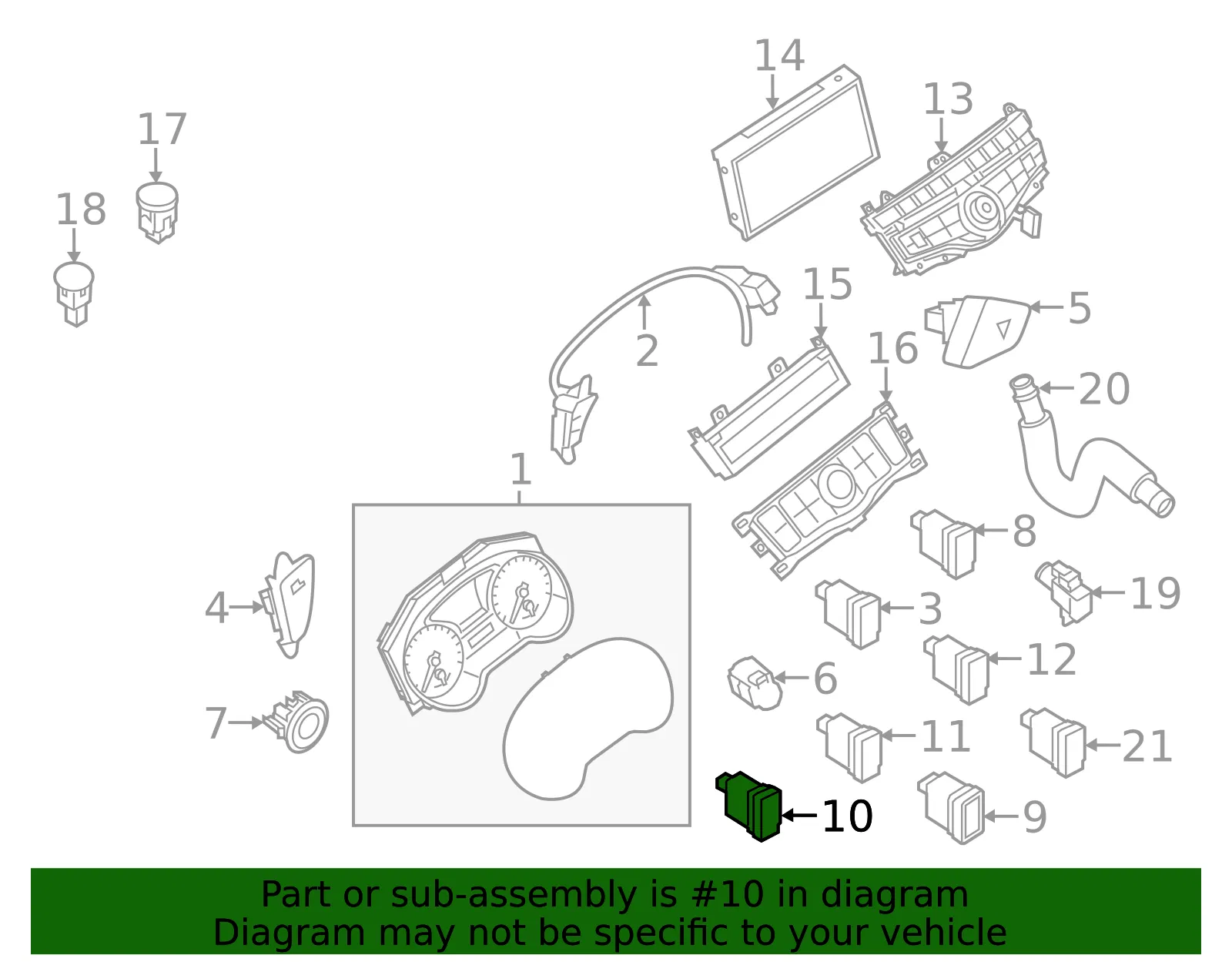 Trailer Brake Control - Nissan (25129-3NA0A) - view 2