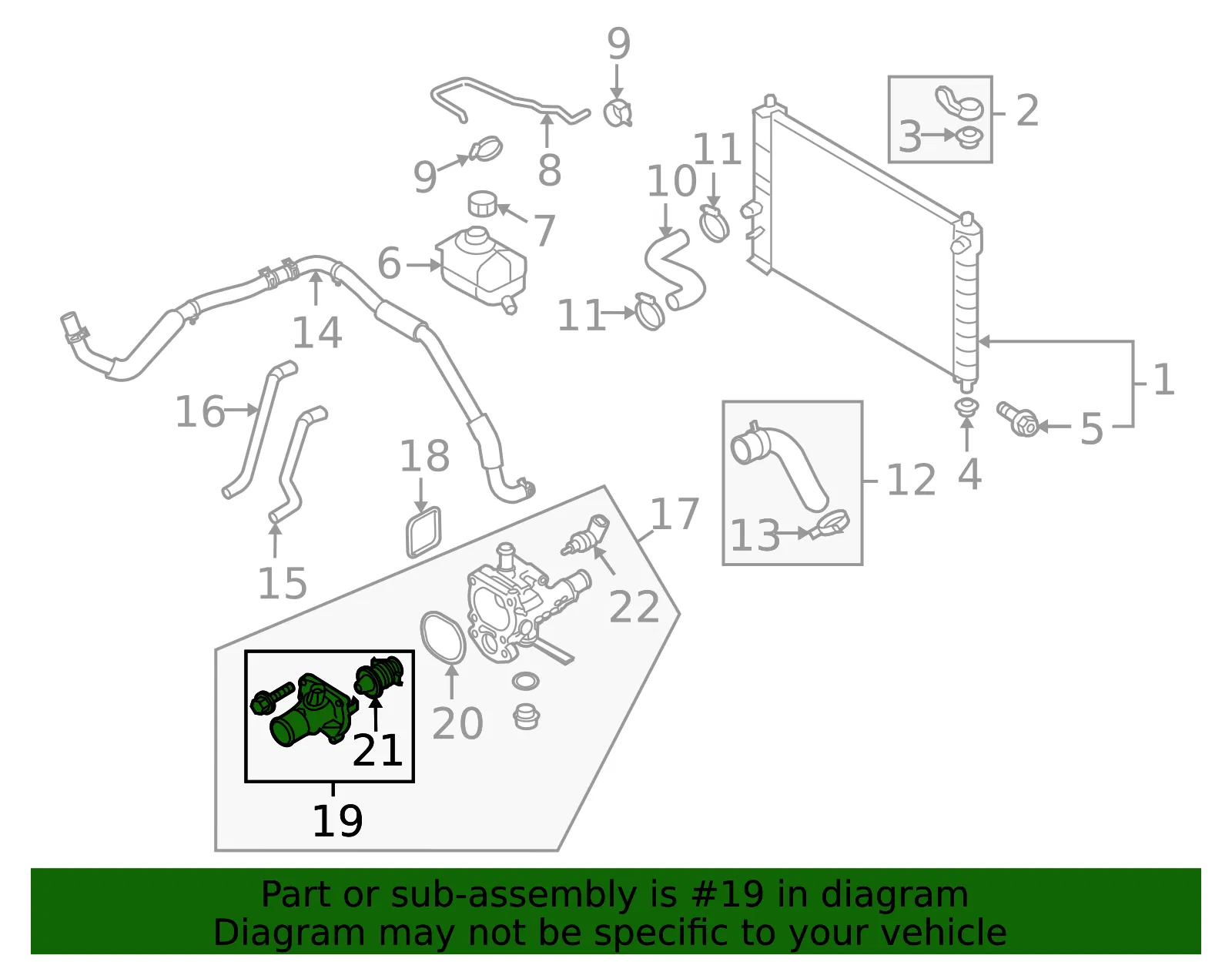 Coolant Thermostat - ACDelco (25199828) - view 11