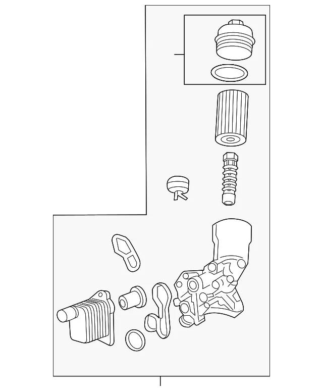 Engine Oil Cooler and Oil Filter Assembly - GM (25200134) - view 4