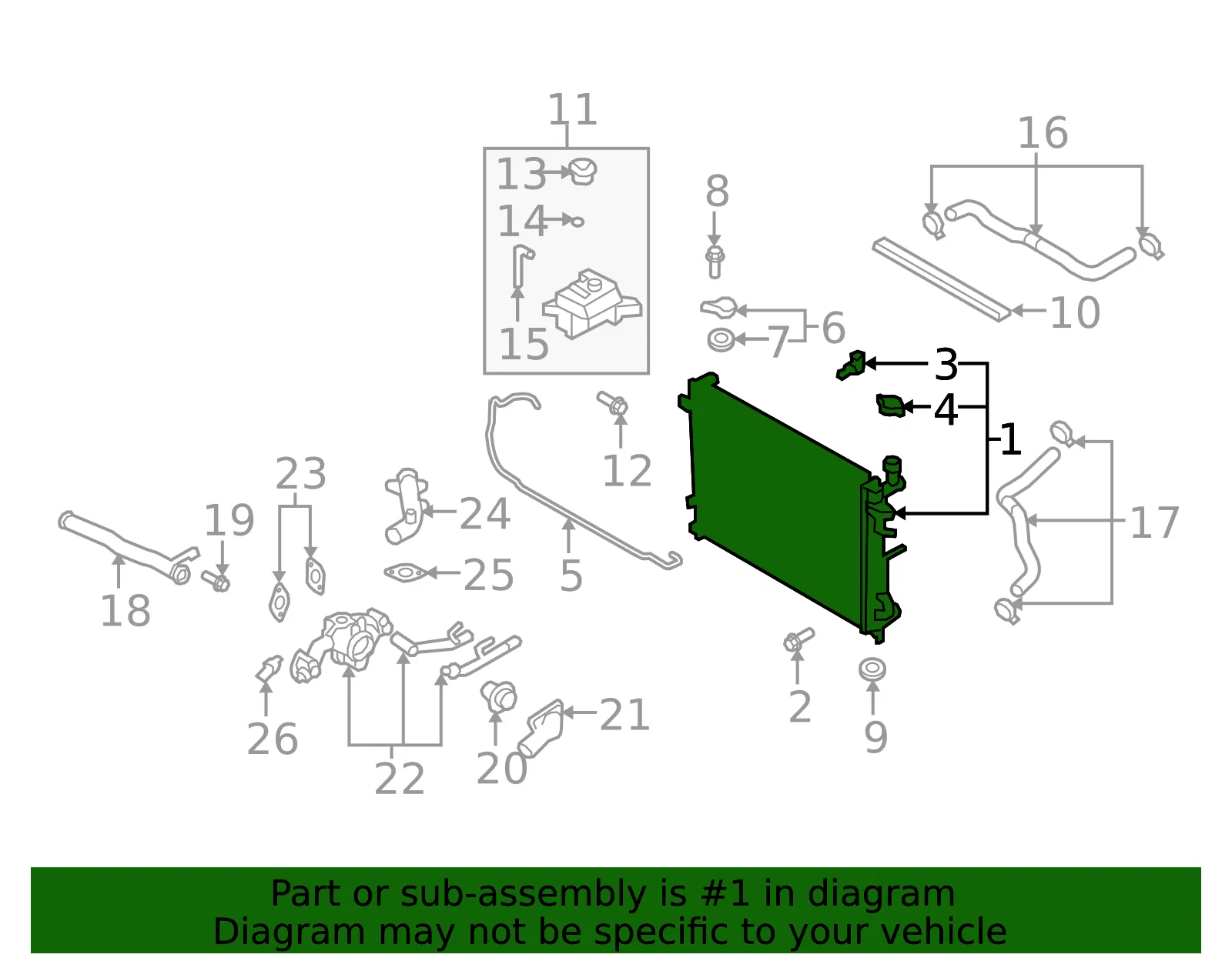 Radiator Assembly - Kia (25310-1D120) - view 2