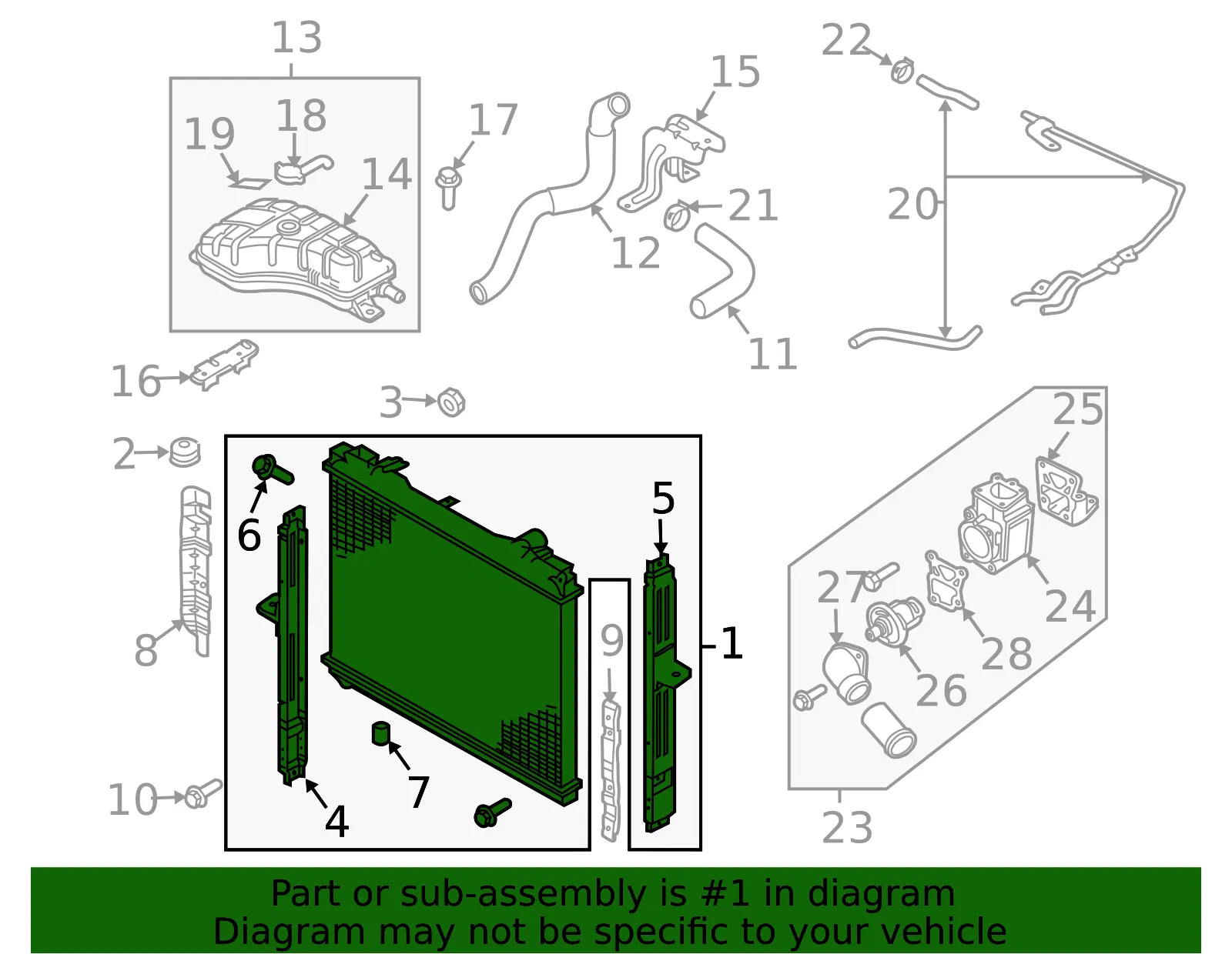 Radiator Assembly - Kia (25311-3E250) - view 2