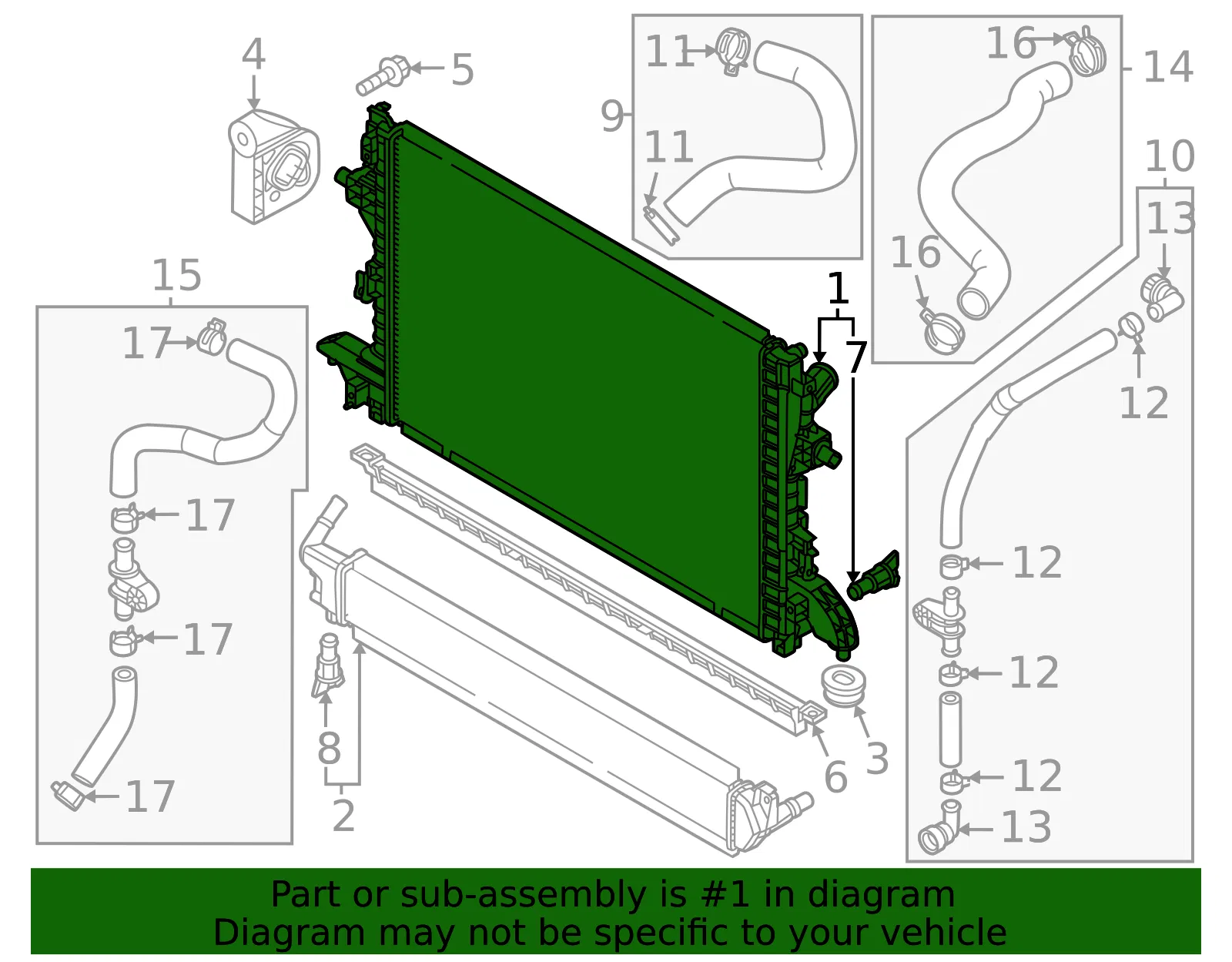 Radiator Assembly - Kia (25310-AT000) - view 2