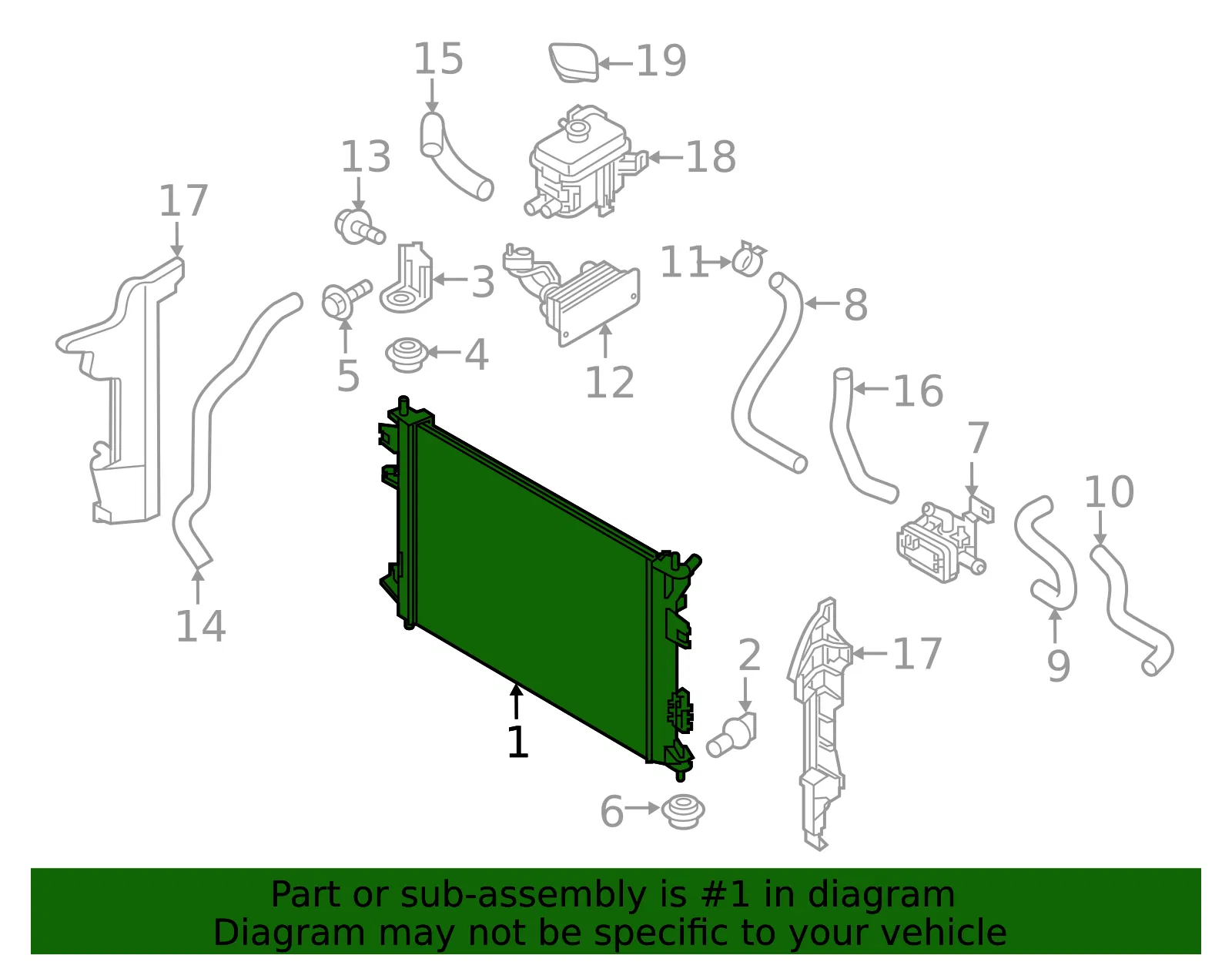 Radiator Assembly - Kia (25310-E4000) - view 2