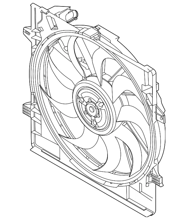 Engine Cooling Fan Assembly - Kia (25380-P4000)