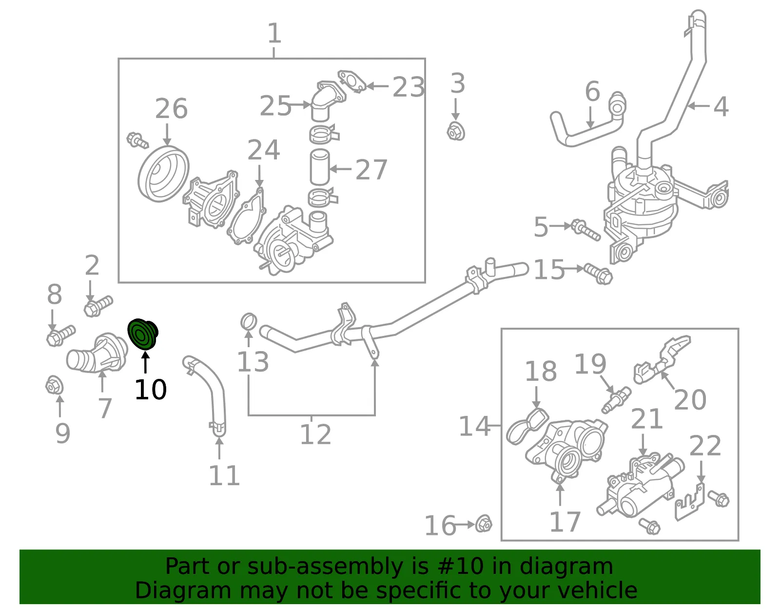 Thermostat - Kia (25500-03HB0) - view 2