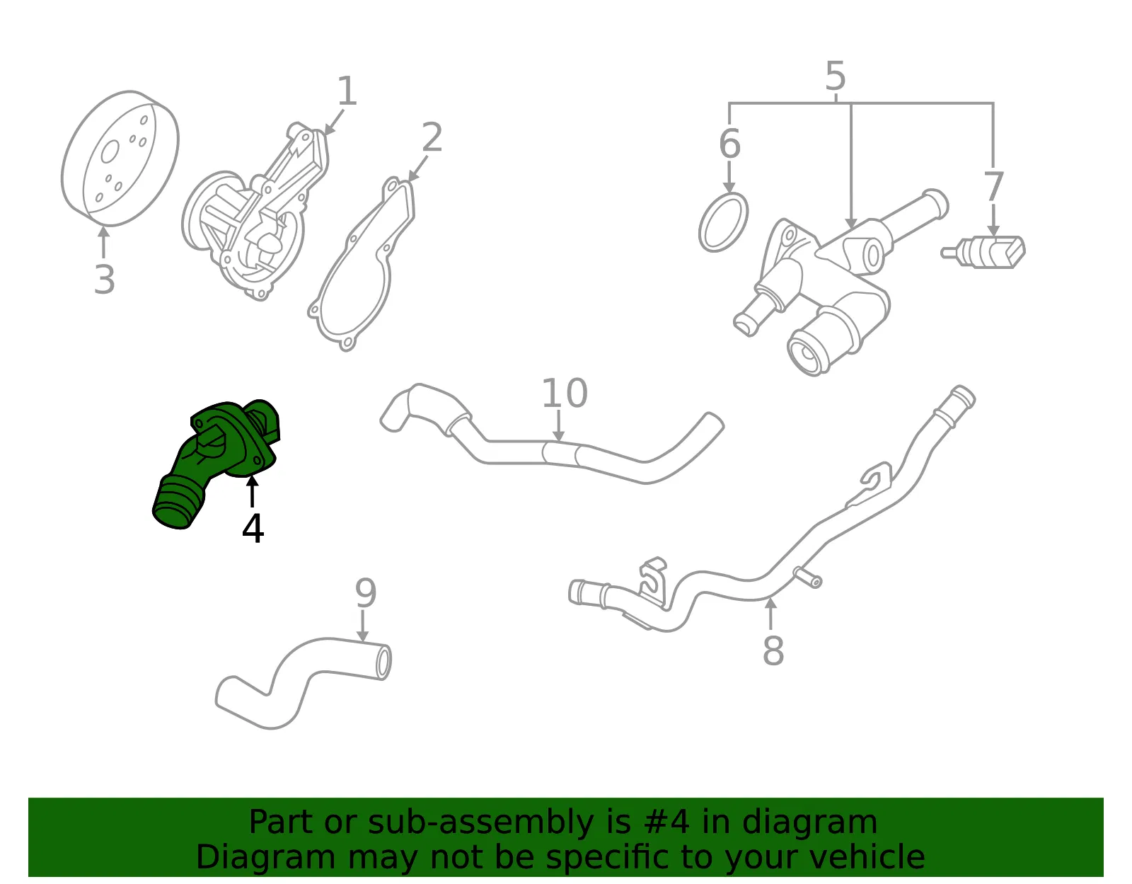 Thermostat Unit - Kia (25500-2E085) - view 2