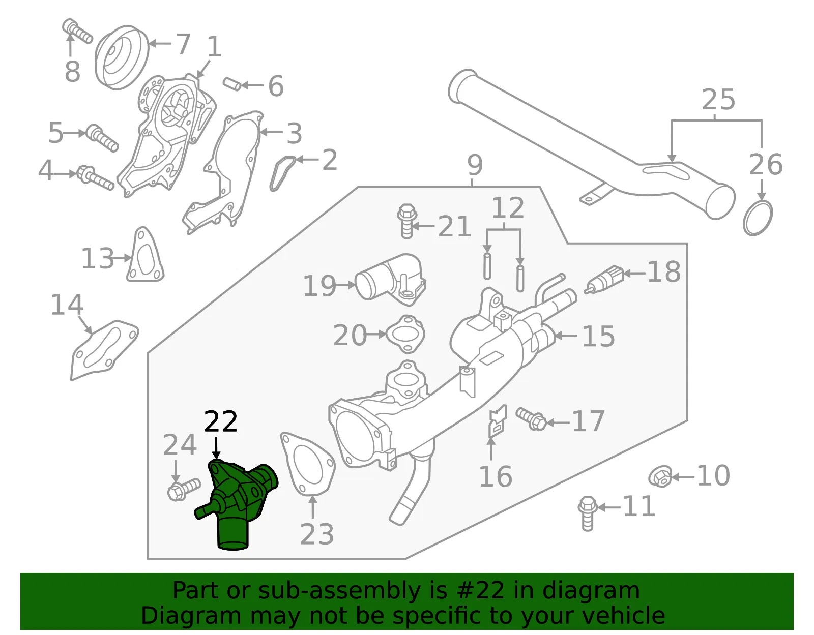 Thermostat Unit - Kia (25500-3L300) - view 2
