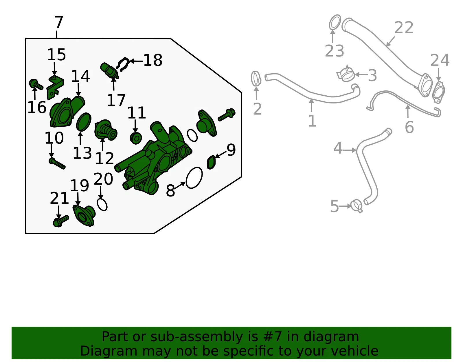 Thermostat Unit - Kia (25600-2G010) - view 2