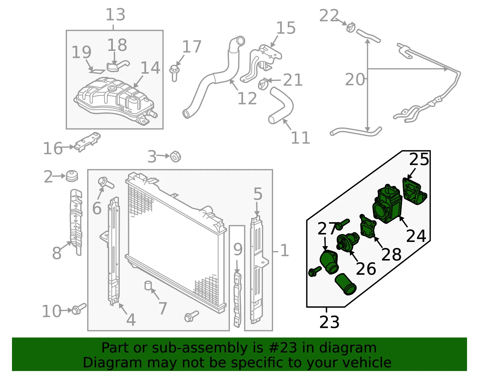 Thermostat Unit - Kia (25620-39801) - view 2