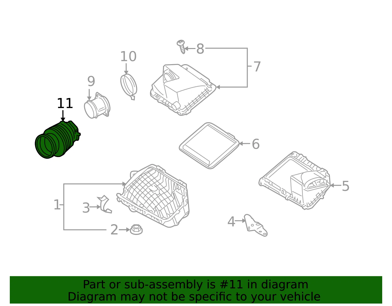 Air Cleaner Outlet Duct - GM (25797131) - view 3