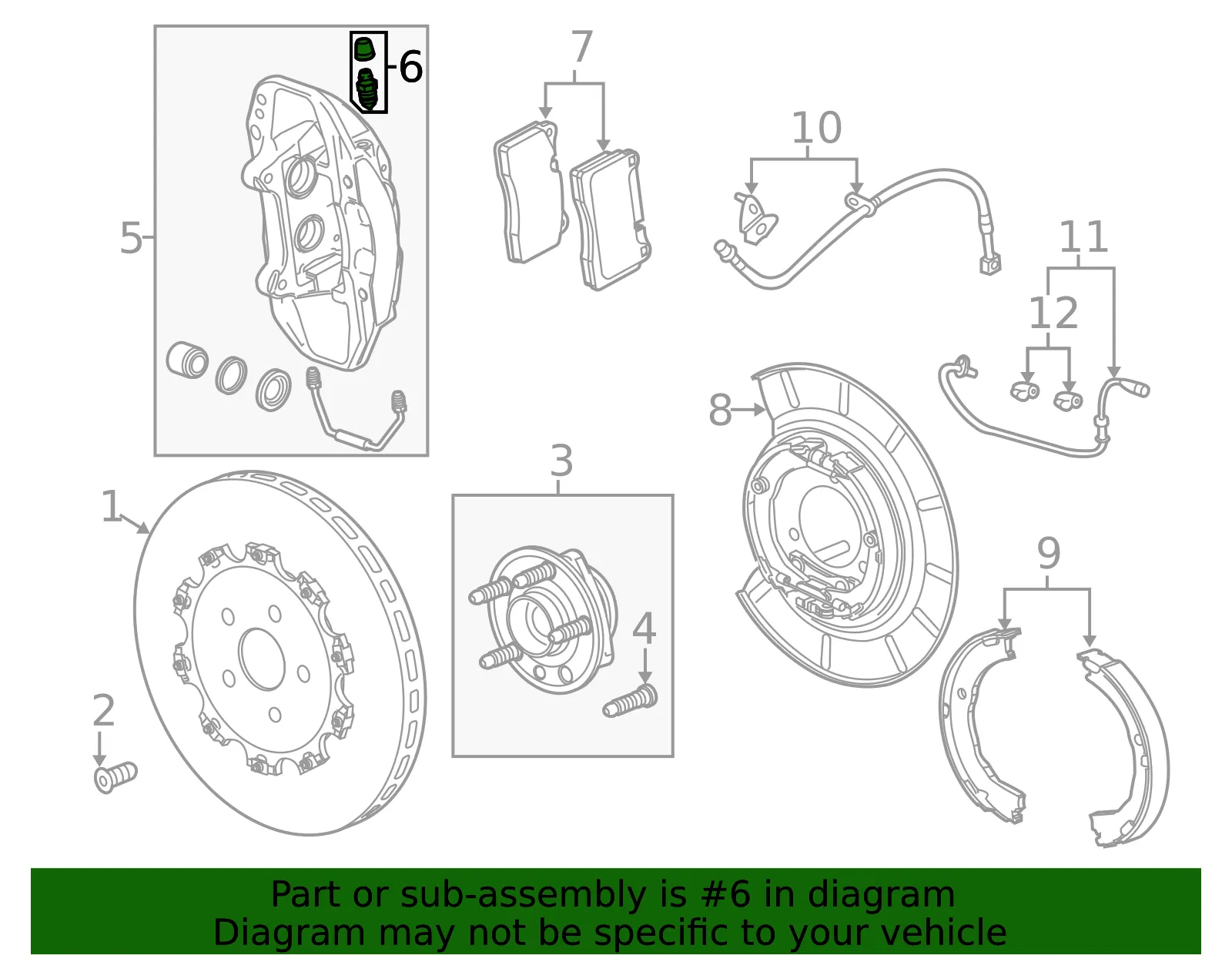 Front Disc Brake Caliper Bleeder Valve Kit with Bleeder Valves and Caps - GM (25900782) - view 5