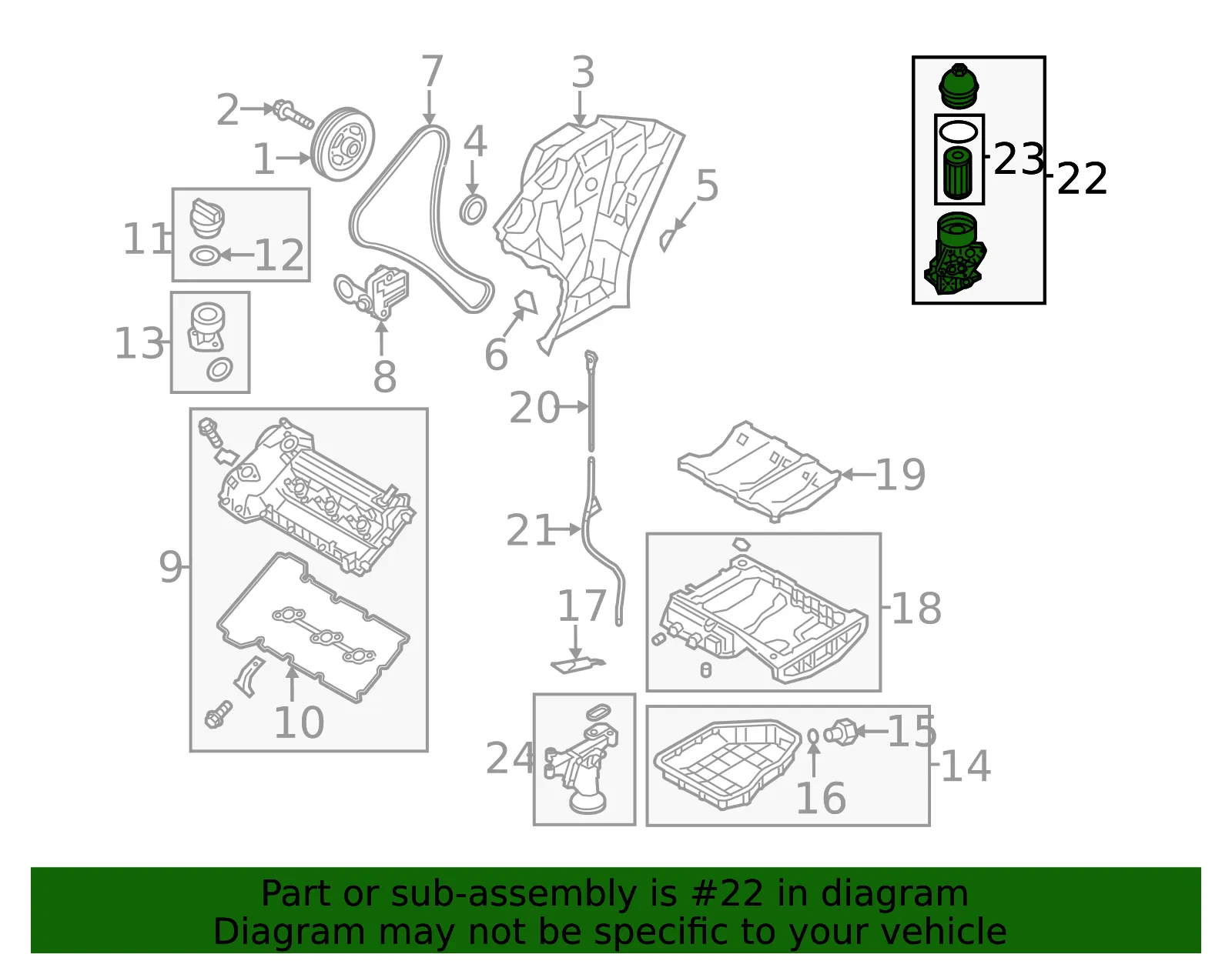 Oil Filter - Kia (26310-3CAA0) - view 2