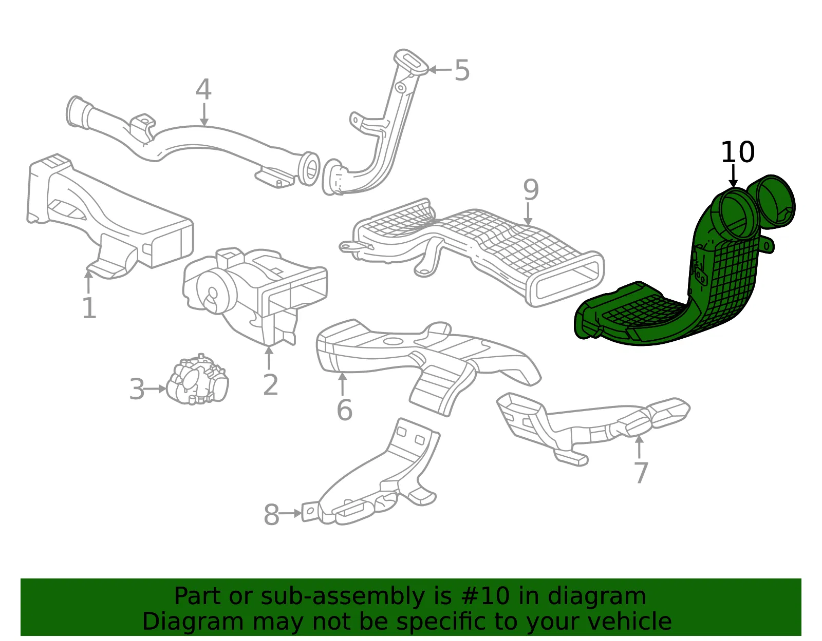 Air Outlet Duct - GM (26401329) - view 3