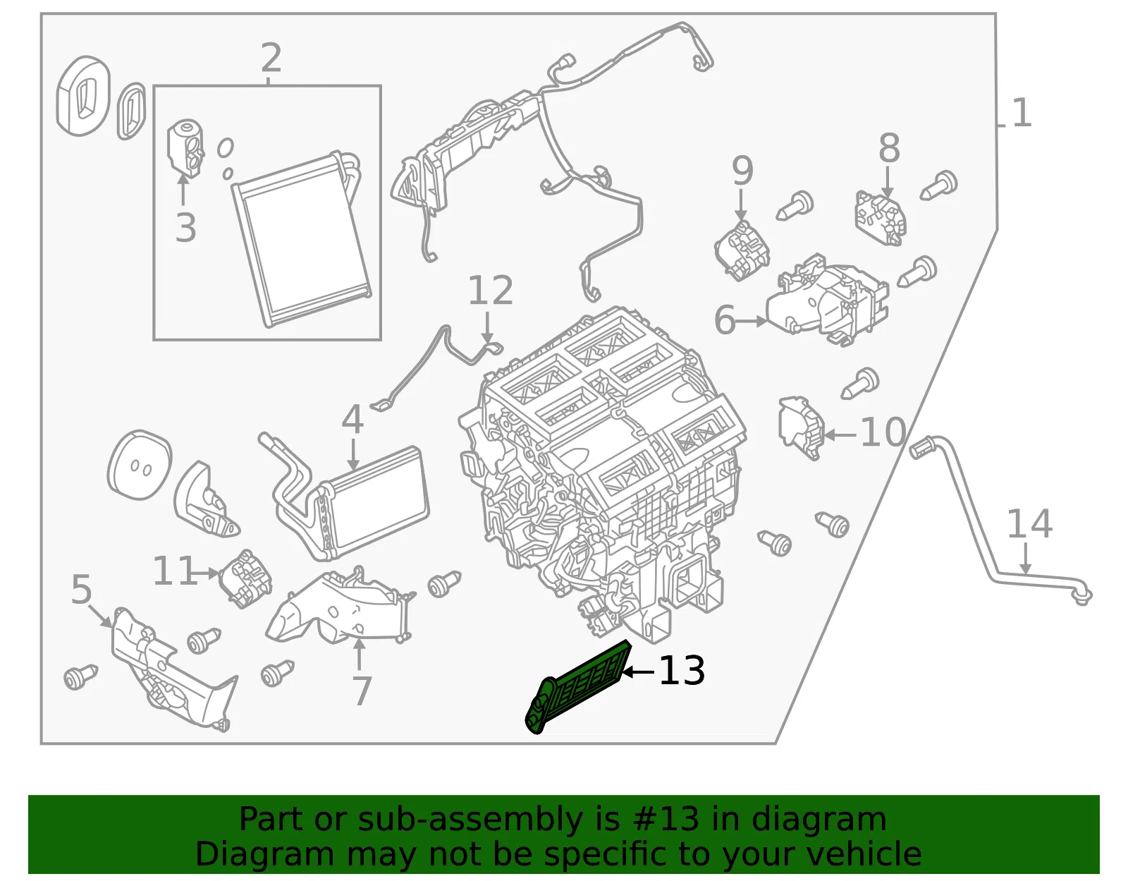 HVAC Heater Core Heater Element - Nissan (27143-6RF0A) - view 2