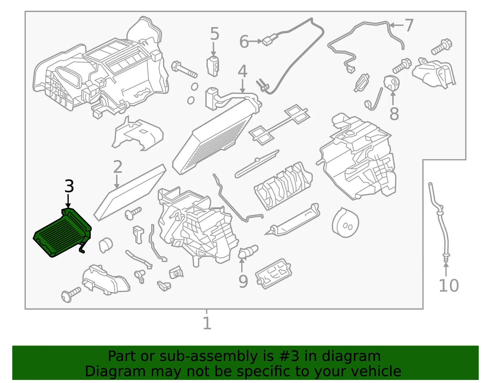 HVAC Heater Core Heater Element - Nissan (27143-6WK1A) - view 2