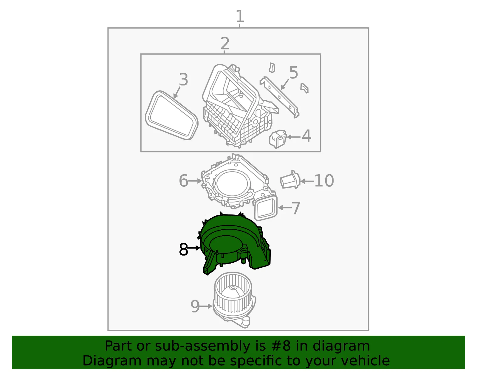 Blower Case - Nissan (27236-1PA0A) - view 2