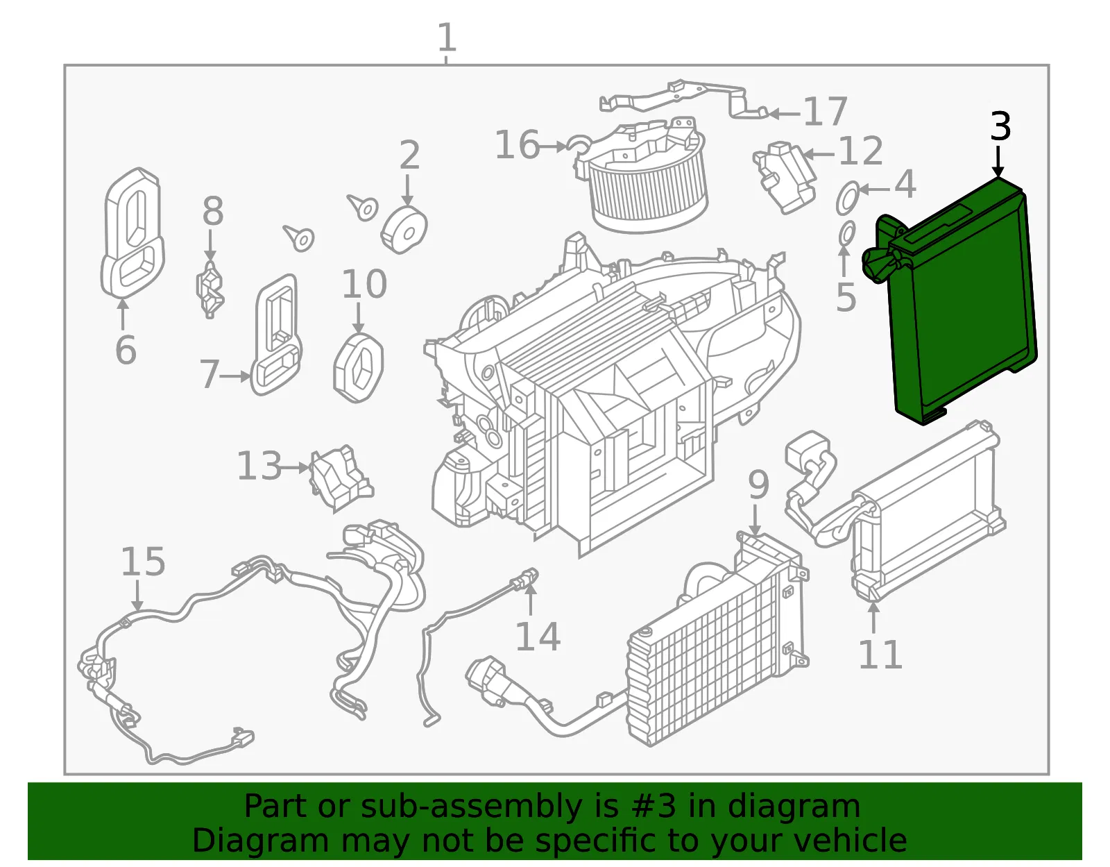 A/C Evaporator Core - Nissan (27280-5MR0A) - view 2