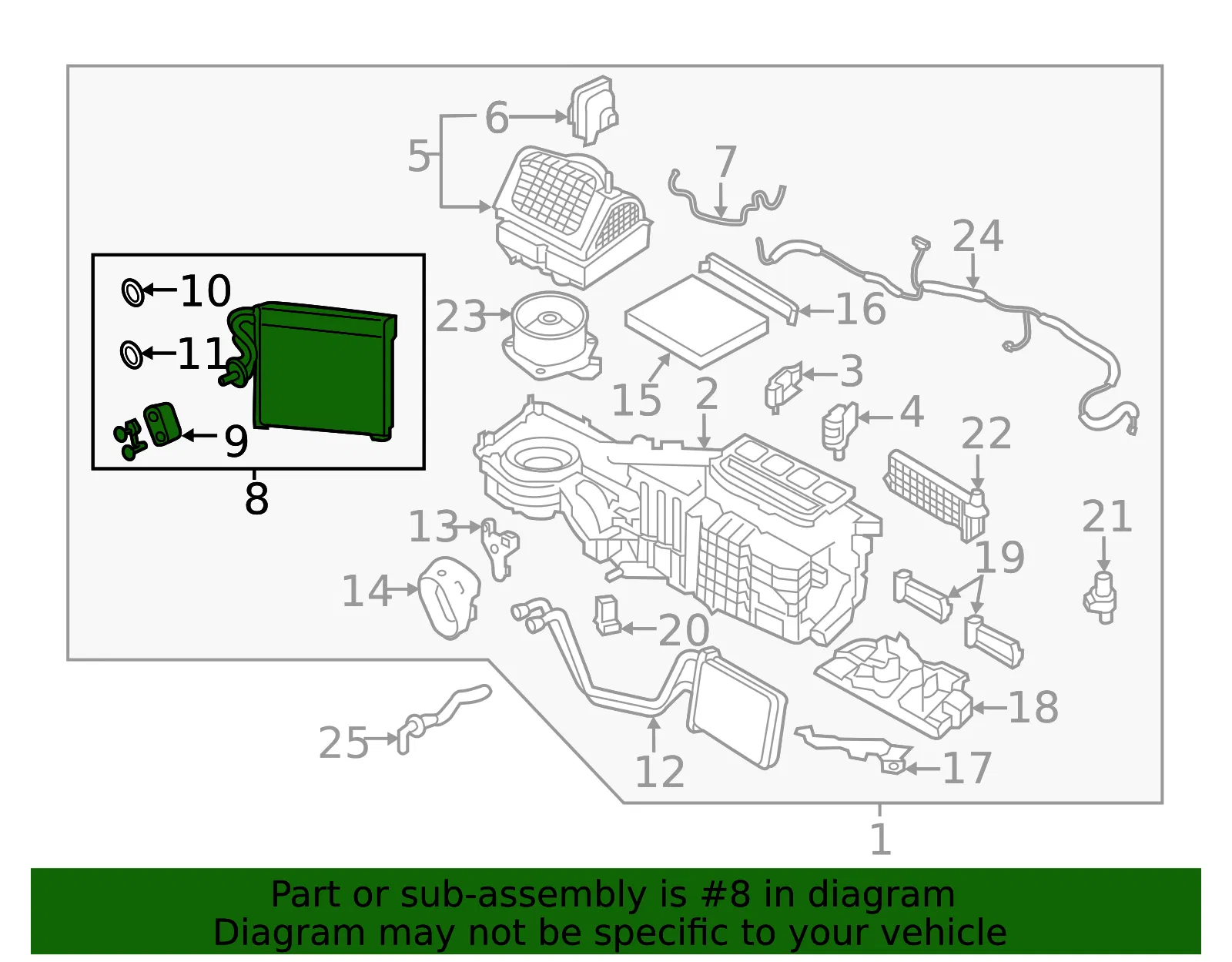 A/C Evaporator Core - Nissan (27280-9FV0A) - view 2