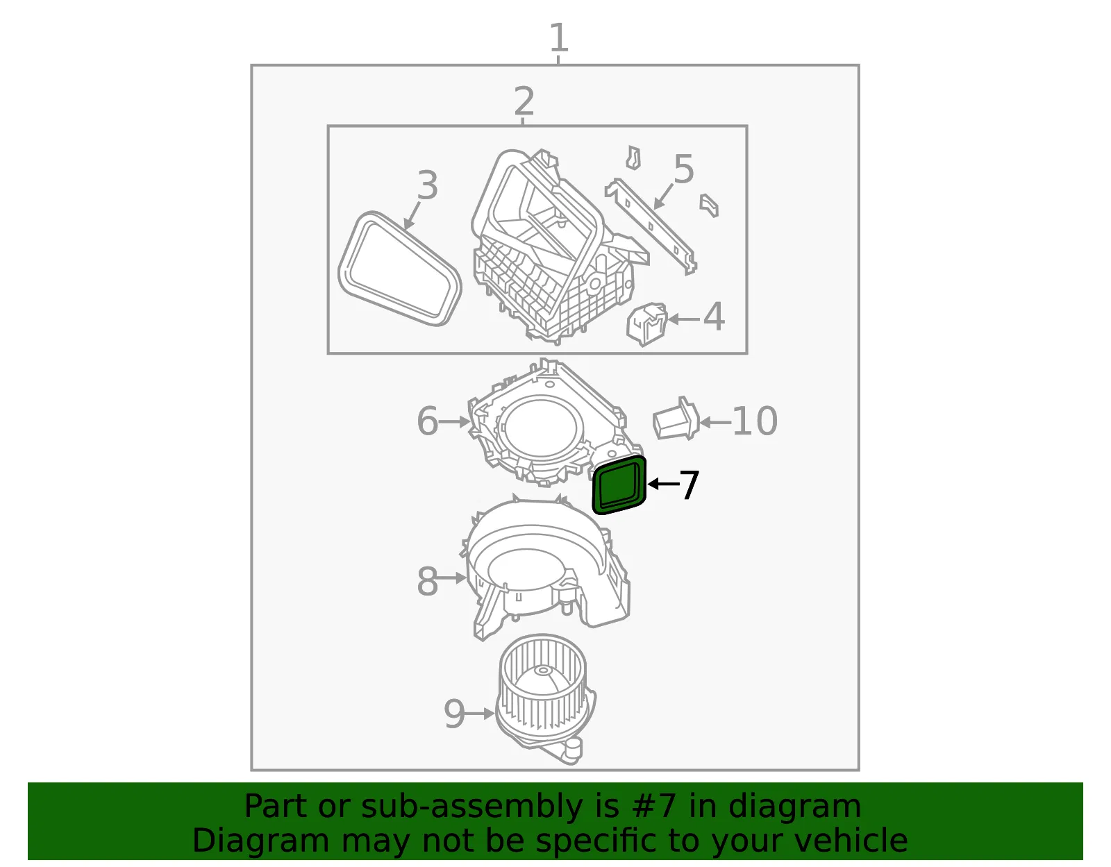Duct Outlet Seal - Nissan (27808-1PA1A) - view 2