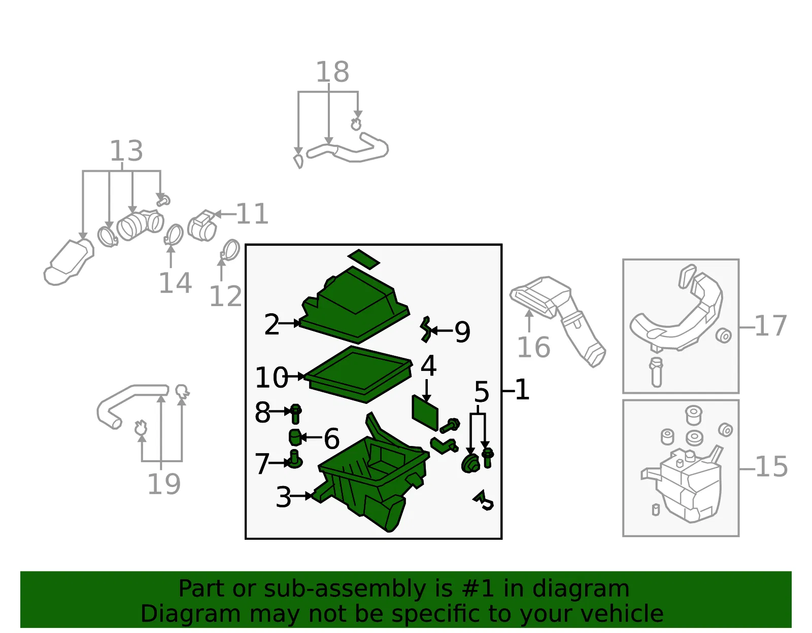 Air Cleaner Assembly - Kia (28110-1D100) - view 2