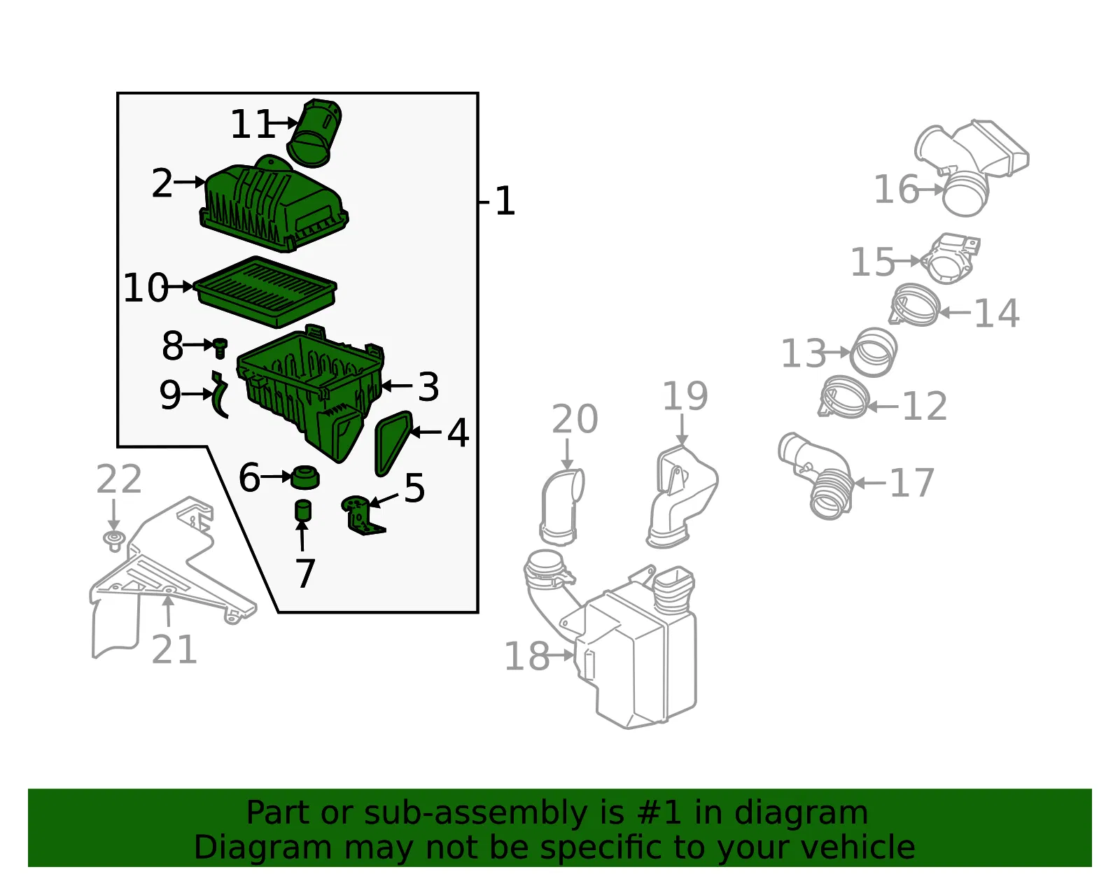 Air Cleaner Assembly - Kia (28110-2F400) - view 2