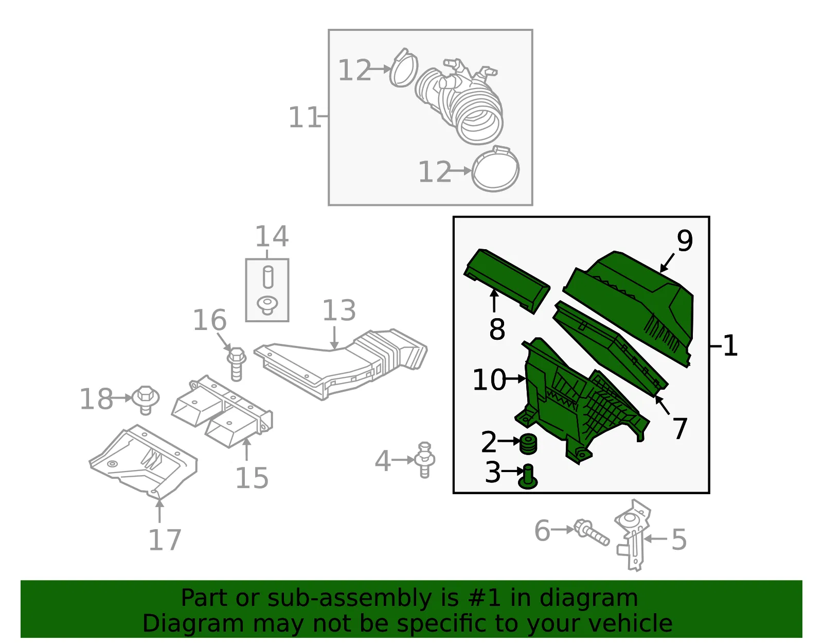 Air Cleaner Assembly - Kia (28110-C6400) - view 2