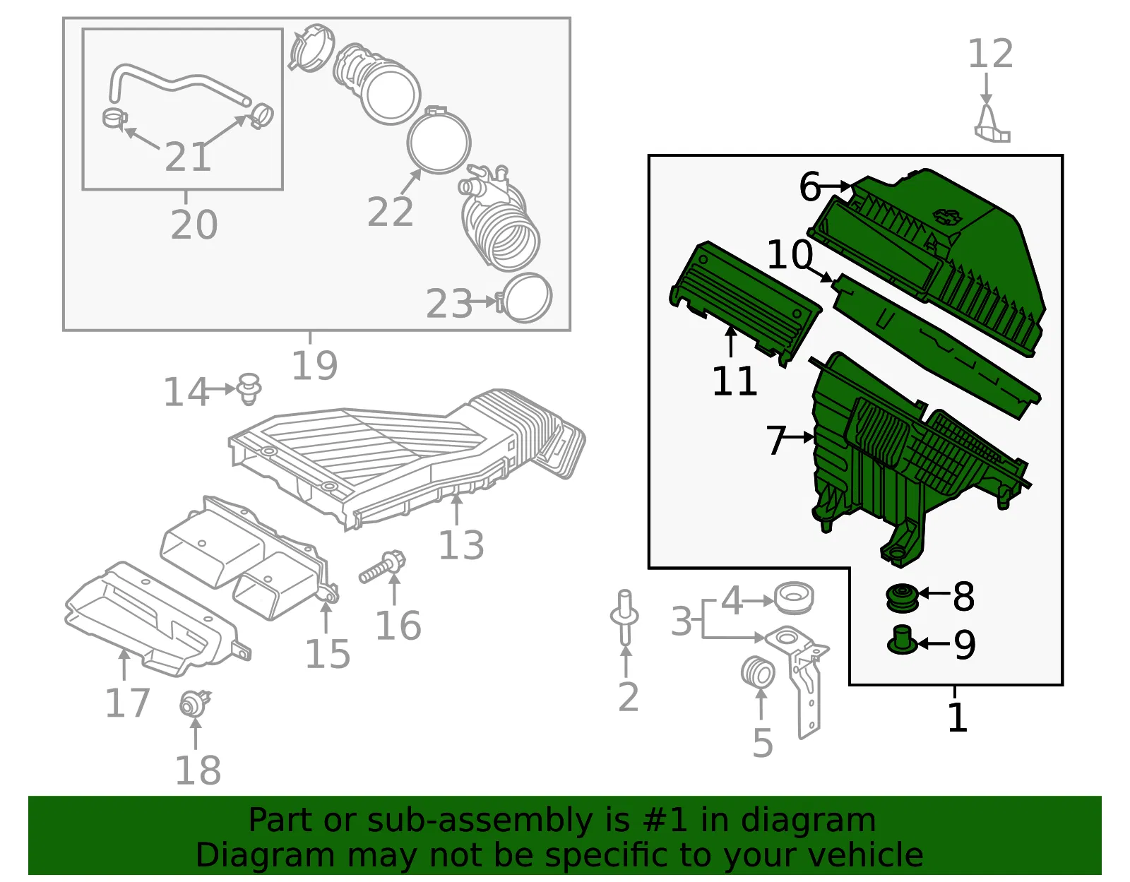 Air Cleaner Assembly - Kia (28110-D3550) - view 2