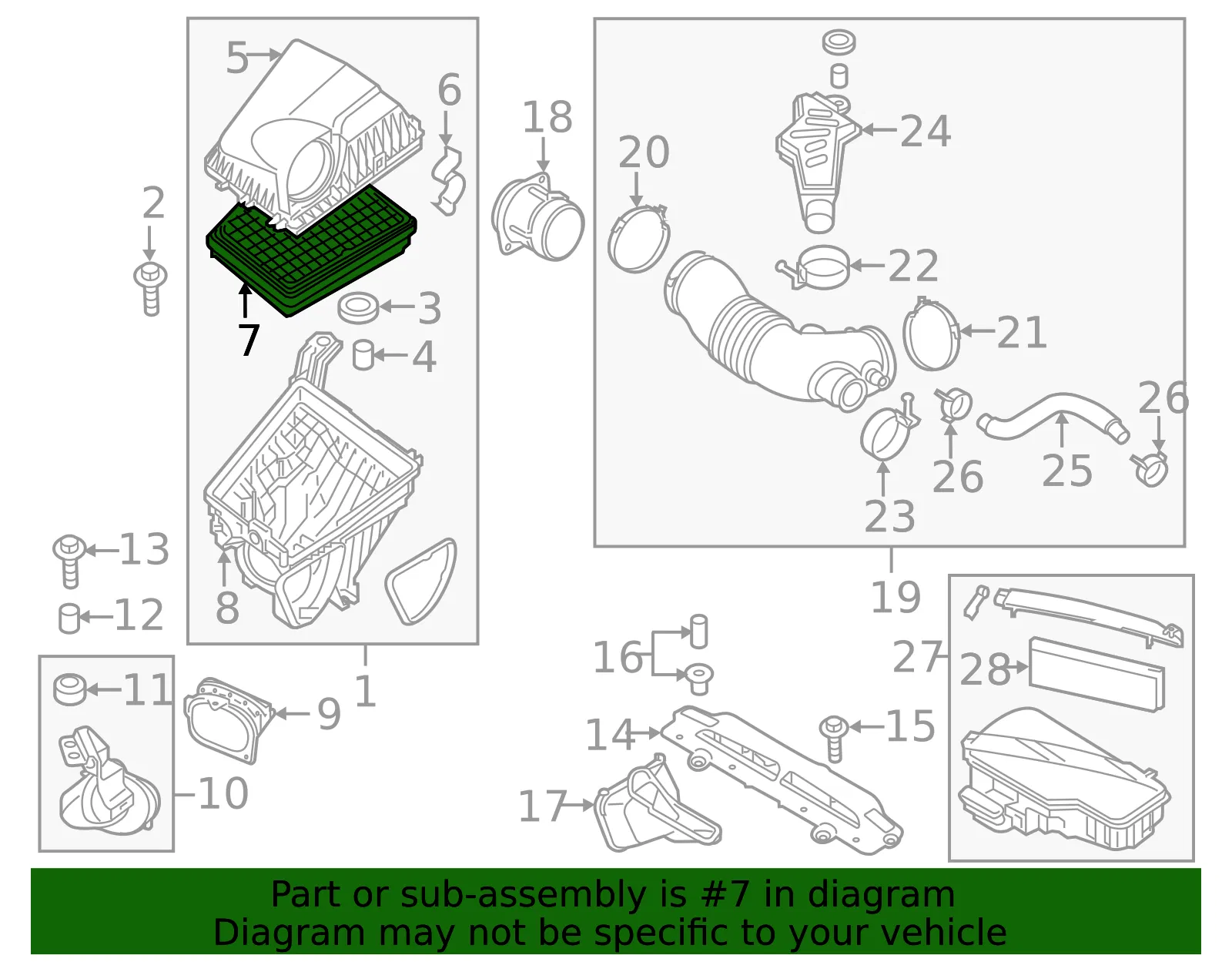 Air Filter - Driver's Side (LH) - Kia (28113-3M100) - view 2